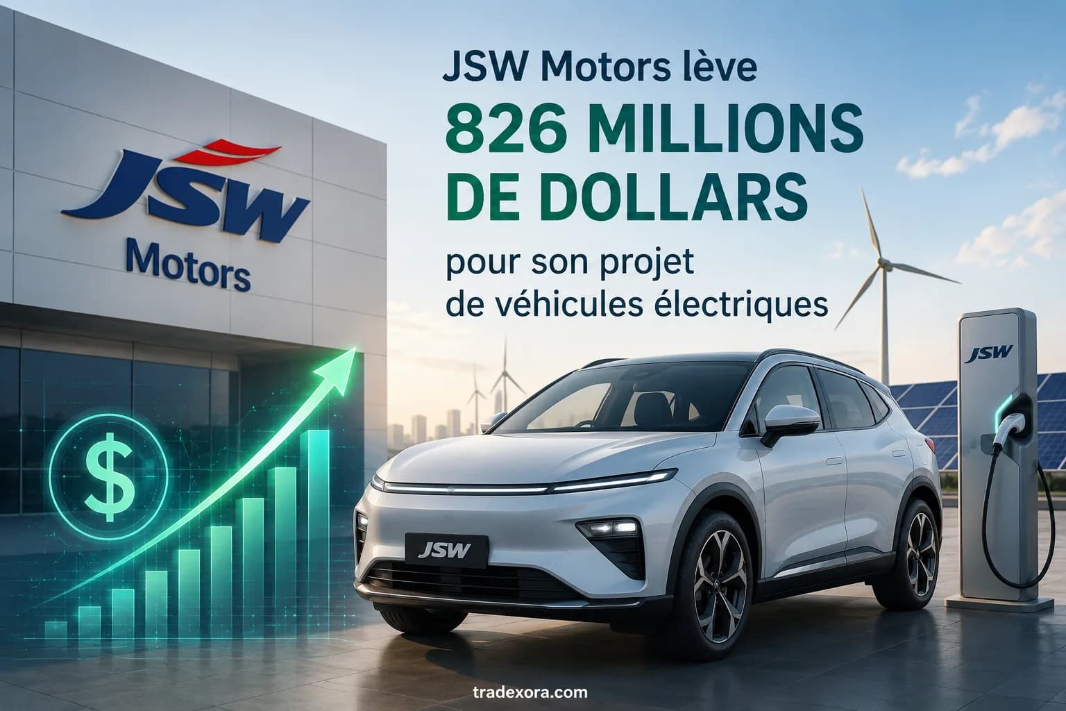 JSW Motors lève 826 millions de dollars pour son projet de véhicules électriques