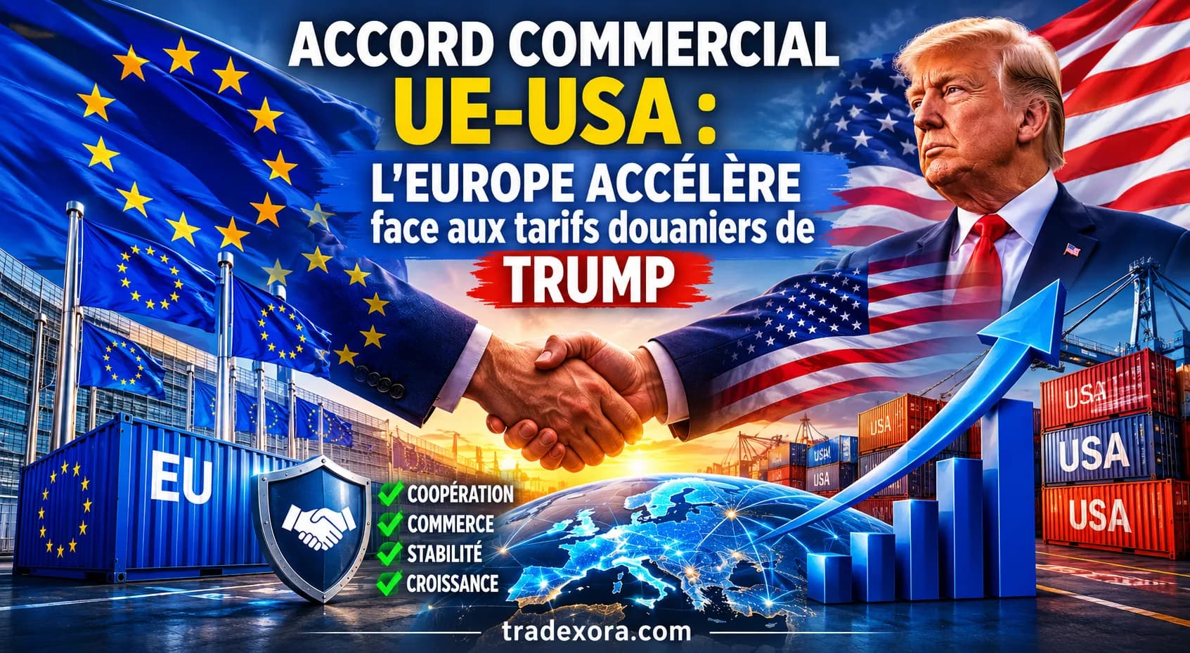 Accord commercial UE-USA : l'Europe accélère face aux tarifs douaniers de Trump